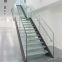 fashion wrought iron stairs/glass staircase/metal steel glass stairs design