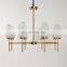 Home decoration modern professional lighting lava lamp iceberg glass bronze chandelier