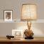 American Retro Cloth Art Hemp Rope Table Lamp Chinese Style Study Room Decoration LED Table Lights