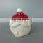 santa shaped christmas ceramic plate