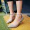 Rhinestone high heel shoes woman suede pointed stiletto dress shoes