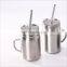 custom new product 550ml double wall stainless steel mug with handle