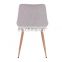 Linen Fabric Dining Chair With Wood Effect Leg For Home Dining Room