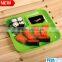 High quality Food grade 7"silicone dinner plate 3 compartment dinner plate