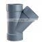 cheap manufacturing professional pe moulding pvc tooling pp custom ppr plastic pi for Grey Male PVC Y Pipe Connector, For Pneu