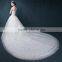 C71535A Crystal and Pearls Beaded Long Sleeve Ball Gown Wedding Dresses