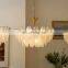 Simple Feather Hanging Lamp Decor LED Chandelier Dimmable Led Lights Handmade Glass Pendant Light