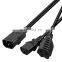 Anen 5-15 to C13 Y Splitter Power Cord - 10 Amp - 18 AWG Dc Power Cable Connectors