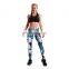 hot sexy Fitness sublimation printing Leggings Women Skull&flower Black legging