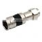 RF coaxial F compression waterproof  connector for RG58/RG59/RG6 /RG11 75ohm