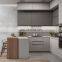 Italian modern solid wood gloss kitchen storage cabinets cheap blue light wood kitchen cabinets