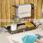 Adjustable Stainless Steel Telescopic Sink Rack Sponge Holder Expandable Storage Drain Basket Kitchen Sink Organizer