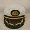 Yacht captain cap costume suit sailor hat with the captain of the props  The captain when buckle adjustable cap sea naval ship sailor hat Blue clothing accessories (piece) of admiral captain pink hat Flowers sailor costume hat adjustable hat naval