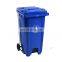 Yellow garbage bins disposal outdoor recycle trash can medical waste bin en840 with foot pedal