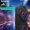 ZQS-12206 super power 80W wireless 12-inch*2  OEM bass sound party speaker with colorful lights