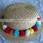 new style straw hat with ball