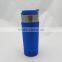 Plastic Outside Stainless Steel Inside Tumbler Mugs With Paper Insert