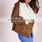 2015 Women Winter Waterfall Faux Suede Coat