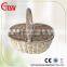 full wicker basket made in China, basket with foldable lid