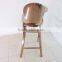 rose gold vintage metal bar chair with arm