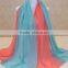 Wholesale Oversized Two-tone Viscose Muslim Arab Head Scarf Quality Choice