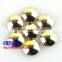 Black Korean Lead Free Hot Fix Metal Hlaf Round Pearl China