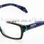 Acetate optical eyeglasses for men with multi colorful marble grain tortoise