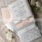 Hot sale attractive & elegant rustic theme gray lace wedding invitations                        
                                                Quality Choice