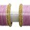 Indian Traditional Gold Tone Crystal Stone Bangles Partywear Set For Girls & Women