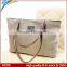 Manufacturer promotion fashion tote canvas shopping grocery bag heavy duty solid versatile handbag for women