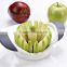 Ergonomic Anti-slip Silicone Handle Apple Cutter & Fruit Cutter with 16 Stainless Steel Blades,white