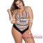 Orange Plus Size push up girls monokini wholesale plus size swimwear