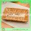 Natural wicker bread rectangular basket factory supply