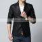 New spring PU leather blazer for men