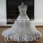 Real Works Luxury Train Crystal Beaded Corset Bodice Wedding Dresses in Dubai 2016