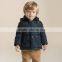 DB2943 dave bella 2015 winter infant coat baby boy padded jacket boys outwear boys grid coat boys fashion jacket