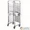 New Style Stainless Steel 16 Layers Square Tube Service Trolley Prices