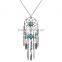 Collier Femme Plume Dreamcatcher Native American Fringe Necklace Collier attrape reve Colares Boho Chic Collana Acchiappasogni