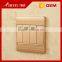 China Supplier New Design BIHU Golden Lighting Wall Switch 4 Gang 2 Way Switch Supplier's Choice