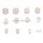 6 Pairs Ipink Organic Hand Carved Rose Quartz Saddle Shape Flower Ear Plug Earlet Flesh Tunnel - Available in Various Gauges