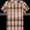 open end Men cotton business casual plaids shirt check shirt