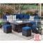 Hot Sell Wicker Rattan furniture set, Iron and Aluminum frame