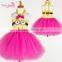 Fancy pink kids dress photo lovely baby girls party wear dress cute hand made baby girl dress