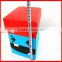 Custom Big Smile Face Active Red Blue Square Corrugated Storage Gift Box With Long Yellow Ribbon Wholesale