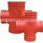 FM UL Approved 5 inch schedule 40 Ductile Iron pipe fitting cross