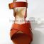 2016 lady latest leather sandals