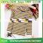 Hot sale babys high neck t shirt kids stripe t shirt wholesale with cheap price