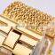 square crystal dial brand watch IP golden chain women bracelet wrist watches relogio feminino