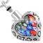 SRP8367 Fashion Jewelry 2015 Multi-Color Murano Glass Heart Shape 316L Stainless Steel Cremation Urn Pendant