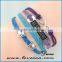 Love ,Hope,Best Friends charm bracelet ,cheap magnetic bracelet,leather bracelet